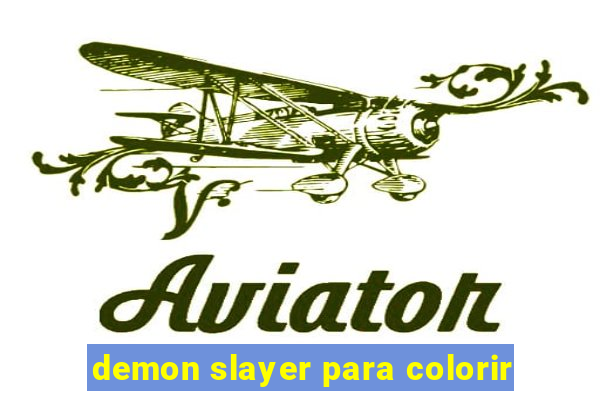 demon slayer para colorir